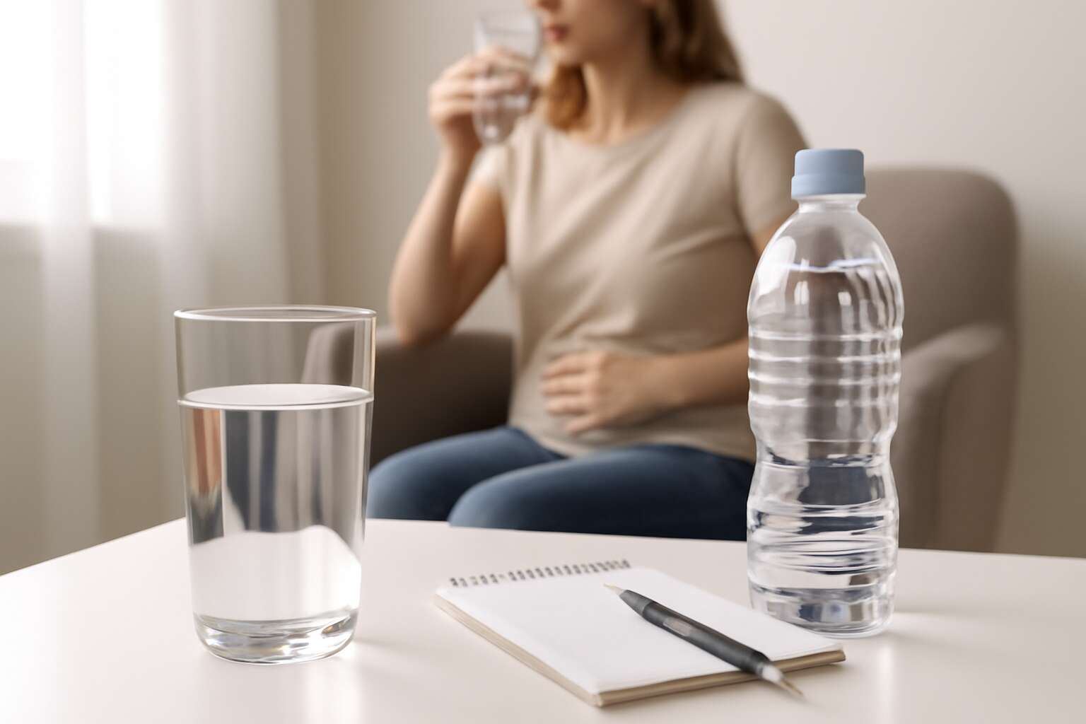 urinating frequently when drinking water