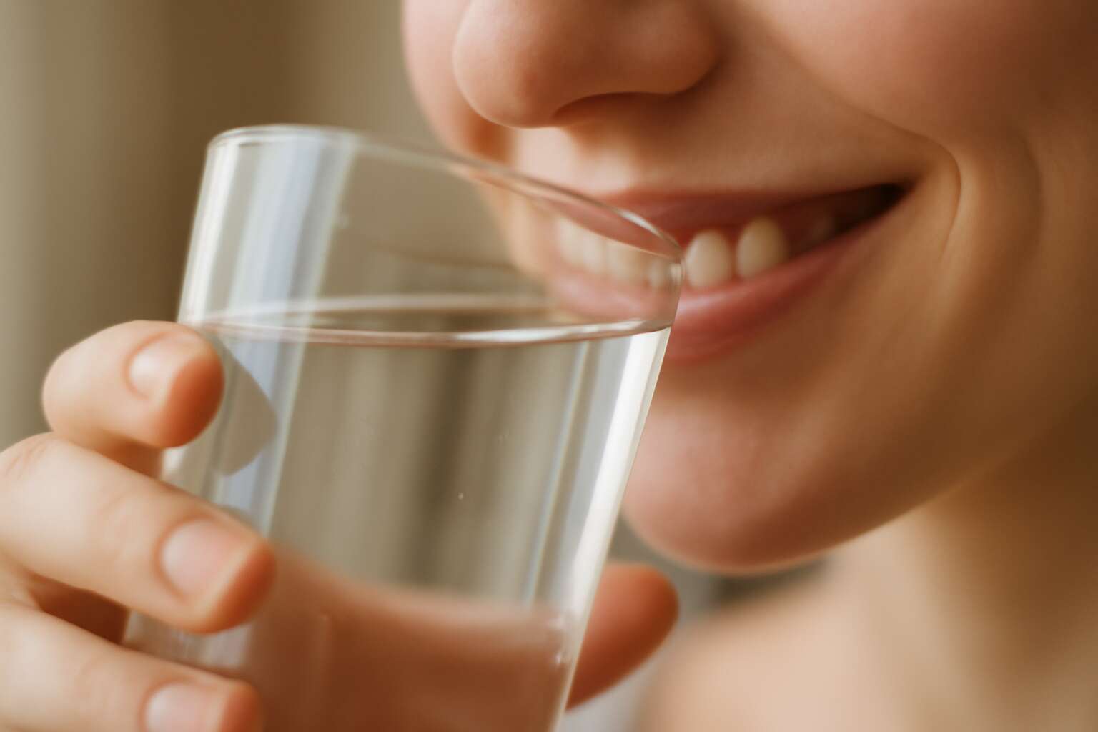 drinking water after kissing