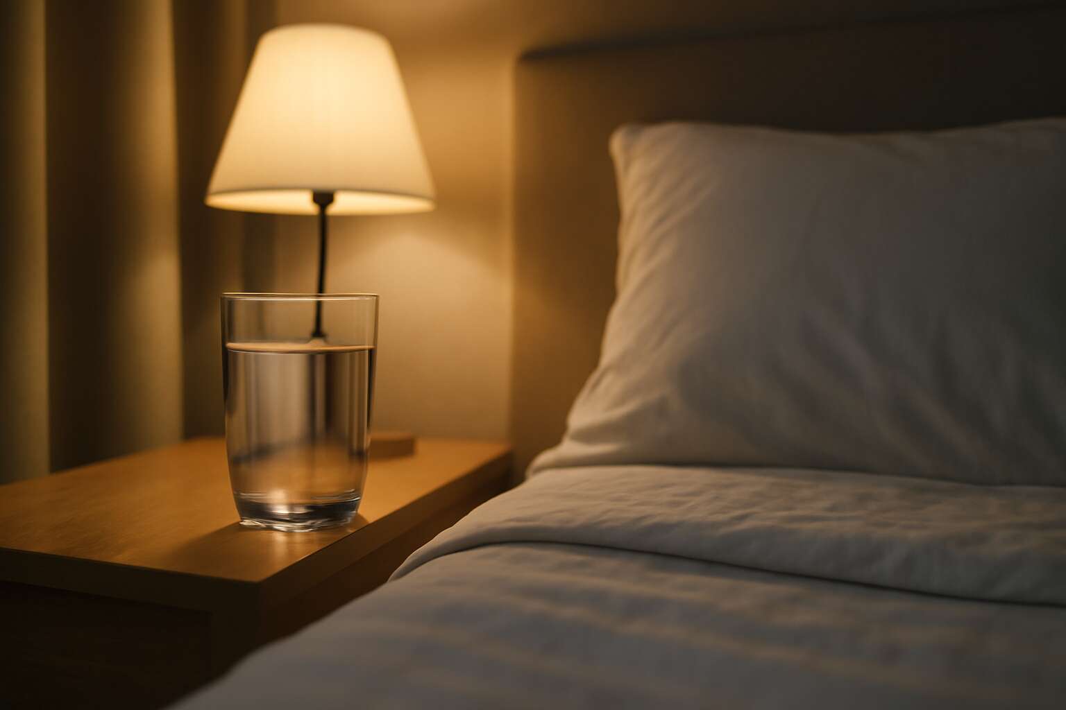 drinking water before bed benefits