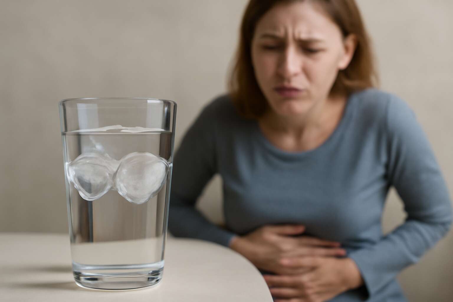 drinking water nausea