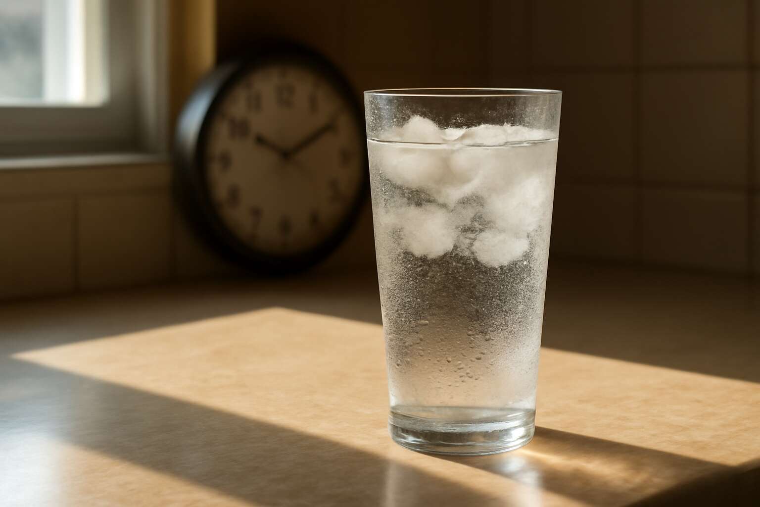 when drinking water